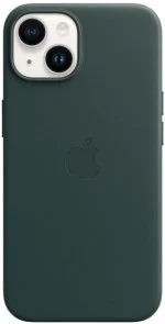 Фото: Чохол Apple for iPhone 14 - Leather Case with MagSafe Forest Green (MPP53ZE/A) № 4 | KTC