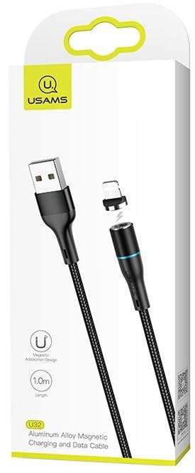 Кабель Usams US-SJ352 U32 2.4A AM / Lightning 1m Black (SJ352USB01)