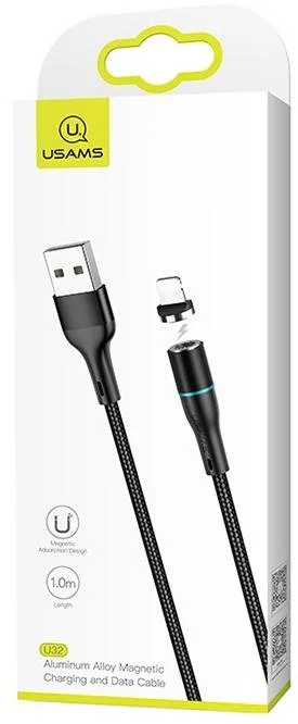 Фото: Кабель Usams US-SJ352 U32 2.4A AM / Lightning 1m Black (SJ352USB01) № 3 | KTC
