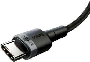 Фото: Кабель Baseus Cafule Flash Charging 100W 5A Type-C / Type-C 2m Gray/Black (CATKLF-ALG1) № 4 | KTC