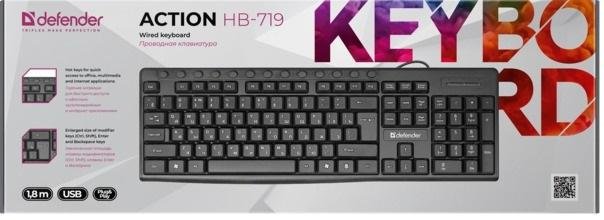 Клавіатура Defender Action HB-719 Black (45719)