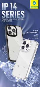 Чохол Blueo for iPhone 14/13 - Crystal Drop Resistance Case Black