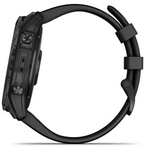 Смарт годинник Garmin Fenix 7X Sapphire Solar Black DLC Titanium with Black Band (010-02541-22)