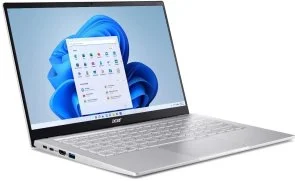Фото: Ноутбук Acer Swift 3 SF314-512-570Y NX.K0EEU.008 Silver - 14" IPS 60 Гц / Intel Core i5 / i5-1240P / DDR4 8 ГБ / PCI-E SSD 256 ГБ / Intel Iris Xe Graphics № 2 | KTC