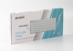 Клавіатура компактна A4tech FX61 Fstyler USB White