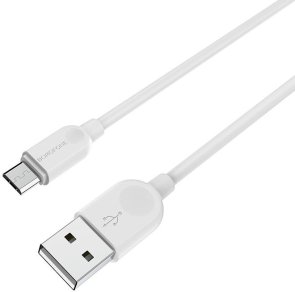 Кабель BOROFONE BX14 2.4A AM / Micro USB 3m White (BX14M3W)