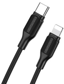 Кабель BOROFONE BX42 3A Type-C / Lightning 1m Black (BX42CB)