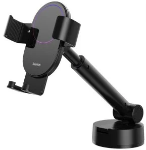 Фото: Кріплення для мобільного телефону Baseus Simplism Gravity Car Mount Holder with Suction Base Black (SUYL-JY01) № 2 | KTC
