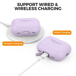 Фото: Чохол for AirPods Pro 2 - Silicon Case DELIDIGI Lavender № 3 | KTC