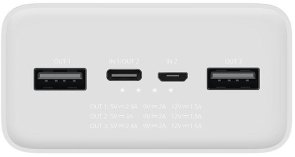 Батарея універсальна Xiaomi Mi PowerBank 3 30000mAh 24W White PB3018ZM (VXN4307CN )