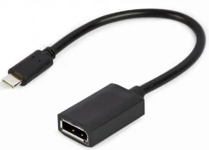 Фото: Перехідник Cablexpert 4K 60Hz Type-C / DisplayPort Black (A-CM-DPF-02) № 2 | KTC