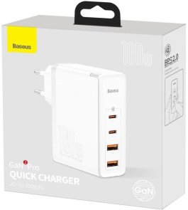 Зарядний пристрій Baseus GaN2 Pro Quick Charger 100W White (CCGAN2P-L02)