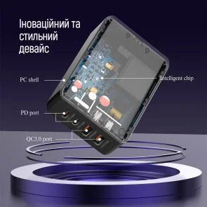 Фото: Зарядний пристрій ColorWay Power Delivery 65W Black (CW-CHS040PD-BK) № 6 | KTC