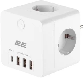 Фото: Мережевий фільтр 2E AD431WH 4xUSB White (2E-AD431WH) № 3 | KTC