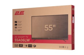 Телевізор LED 2E 55A06LW (Smart TV, Wi-Fi, 3840x2160)