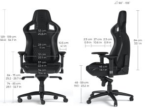  Крісло Noblechairs Epic Series Black (REAL LEATHER BLACK)