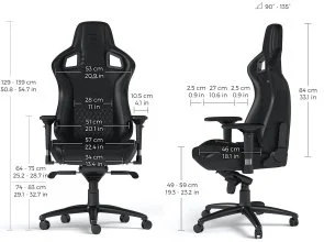 Фото: Крісло Noblechairs Epic Real Leather Black (NBL-RL-BLA-001) № 11 | KTC