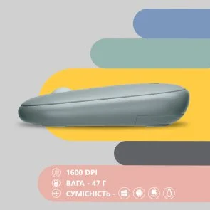 Фото: Миша 2E MF300 Silent Wireless Ashen Green (2E-MF300WGN) № 6 | KTC