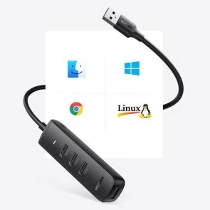 Фото: USB-хаб UGREEN CM416 Black (80657) № 3 | KTC