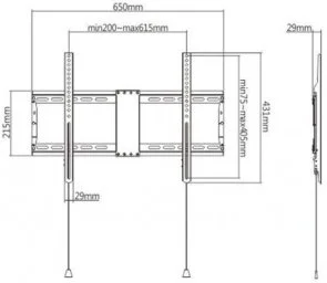 Фото: Кронштейн Gembird WM-80F-01 Black № 3 | KTC
