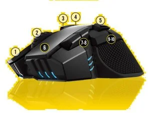Фото: Миша Corsair Ironclaw RGB Black (CH-9317011-EU) № 7 | KTC