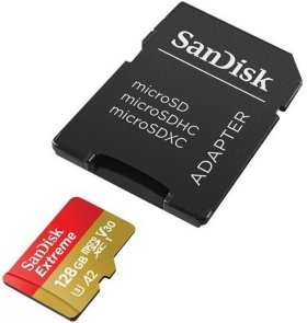  FLASH пам'ять SanDisk Action Cams and Drones Extreme V30 A2 Micro SDXC 128GB (SDSQXAA-128G-GN6AA)