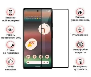 Фото: Захисне скло BeCover for Google Pixel 6A - Black (708757) № 2 | KTC