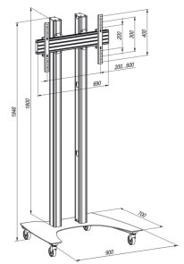 Кронштейн підлоговий KSL FSP642W Silver