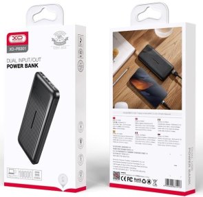 Батарея універсальна XO PB301 10000mAh 2A Black (PB301_Black)