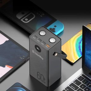  Батарея універсальна ColorWay CW-PB600LPA5BK-PDD 60000mAh 65W Black