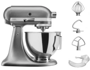 Фото: Планетарний міксер KitchenAid Artisan 4.3L 5KSM95PSE Silver (5KSM95PSECU) № 3 | KTC