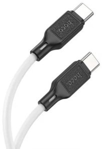 Кабель Hoco X90 Cool silicone 60W/3A Type-C / Type-C 1m White (6931474788474)