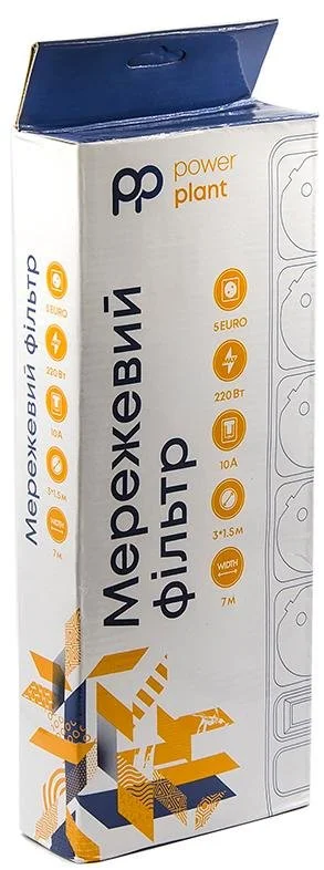 Фото: Мережевий фільтр PowerPlant JY-1056/7 5/7m White (PPSA10M70S5B) № 2 | KTC