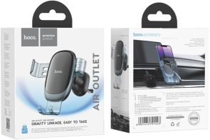 Кріплення для мобільного телефону Hoco H7 small gravity car holder air outlet Space Grey (6931474791443)
