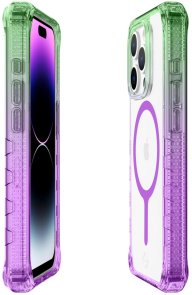 Чохол iTSkins for iPhone 15 Pro Supreme R Prism with MagSafe Light green and light purple (AP5X-SUPMA-LGLP)