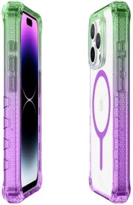 Фото: Чохол iTSkins for iPhone 15 Pro Supreme R Prism with MagSafe Light green and light purple (AP5X-SUPMA-LGLP) № 2 | KTC