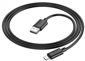 Кабель Hoco X88 Gratified AM / MicroUSB1m Black (6931474783325)