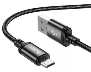 Фото: Кабель Hoco X89 Wind AM / MicroUSB 1m Black (6931474784346) № 2 | KTC