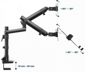 Кронштейн Gembird MA-DA3-02 Black