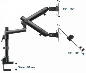 Фото: Кронштейн Gembird MA-DA3-02 Black № 8 | KTC