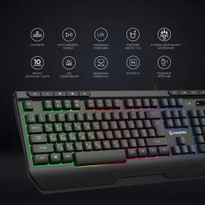 Фото: Клавіатура GamePro GK550 USB Black № 10 | KTC