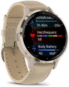 Смарт годинник Garmin Venu 3S French Gray/Soft Gold with Quick Release Leather Strap (010-02785-55)