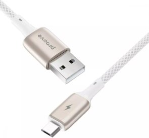 Кабель Proove Dense Metal 2.4A AM / MicroUSB 1m White (CCDM20001302)