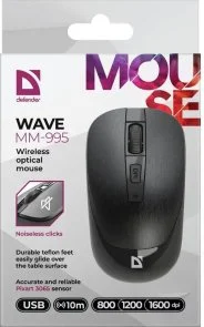 Фото: Миша Defender Wave MM-995 Silent Black (52995) № 8 | KTC