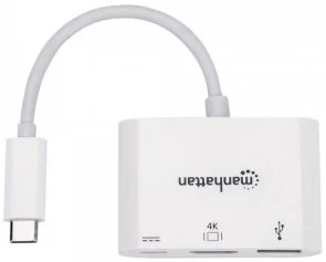 Фото: USB-хаб Manhattan 4in1 60W White (152945) № 4 | KTC
