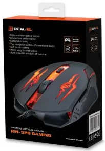 Фото: Миша Real-EL RM-520 Gaming Black (EL123200020) № 10 | KTC