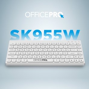 Клавіатура OfficePro SK955W Wireless White