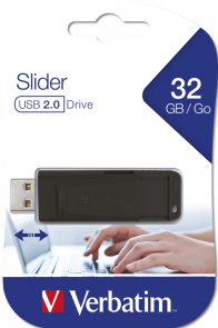 Флешка USB Verbatim Slider 32GB Black (98697)