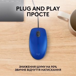 Миша Logitech M110 Silent Blue Akoya Hangtab Box (910-006758)