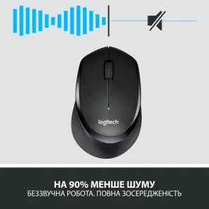 Фото: Миша Logitech M330 Silent Plus Black (910-004909) № 2 | KTC